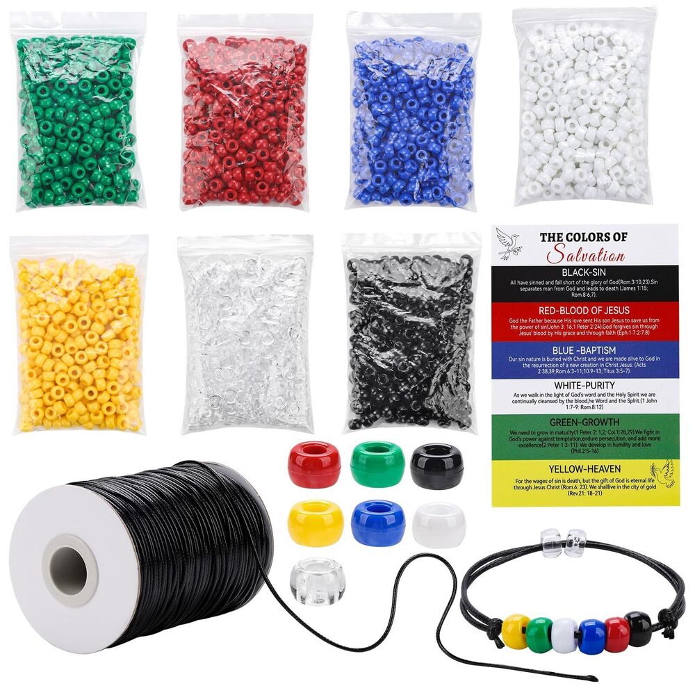1740 1400 Pcs Plan of Salvation Bracelet Kit Gospel Bracelets Salvation